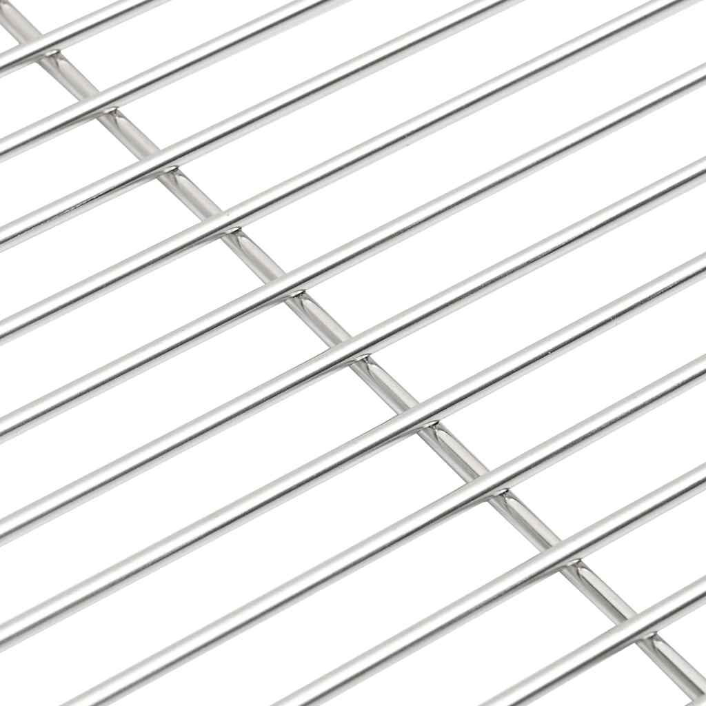 vidaXL BBQ Grill Grate Silver Ø43 εκ Ανοξείδωτο Χάλυβα