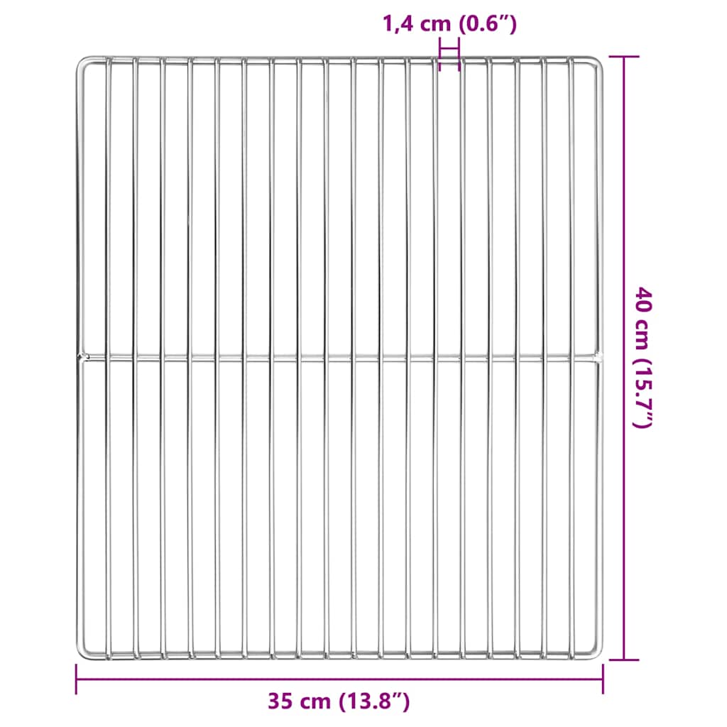 vidaXL BBQ Grill Grate Ορθογώνιο 40x35 εκ 304 Ανοξείδωτο Ατσάλι