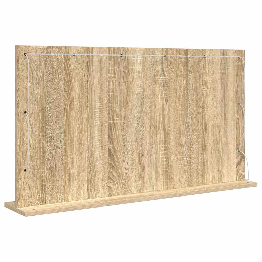 vidaXL Καθρέφτης τουαλέτας με καθρέφτη Δρύς Sonoma 100 x 55 x 18 εκ.