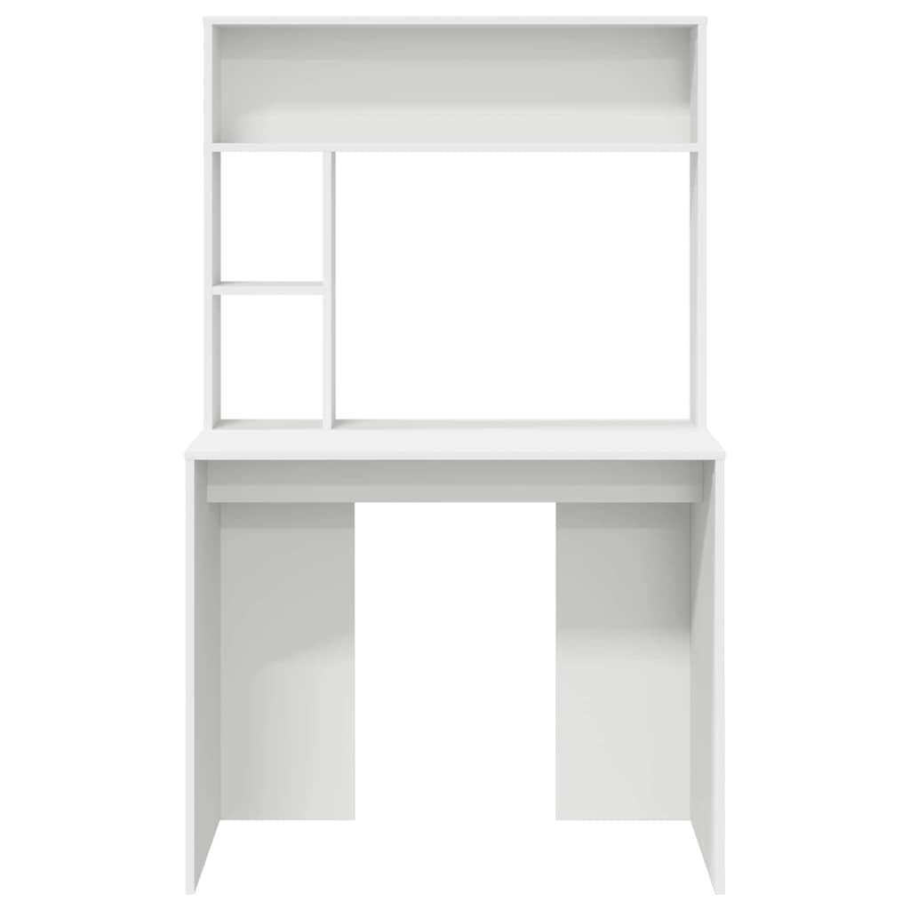 vidaXL Γραφείο Λευκό 91 x 50 x 149 εκ Επεξεργασμένο Ξύλο