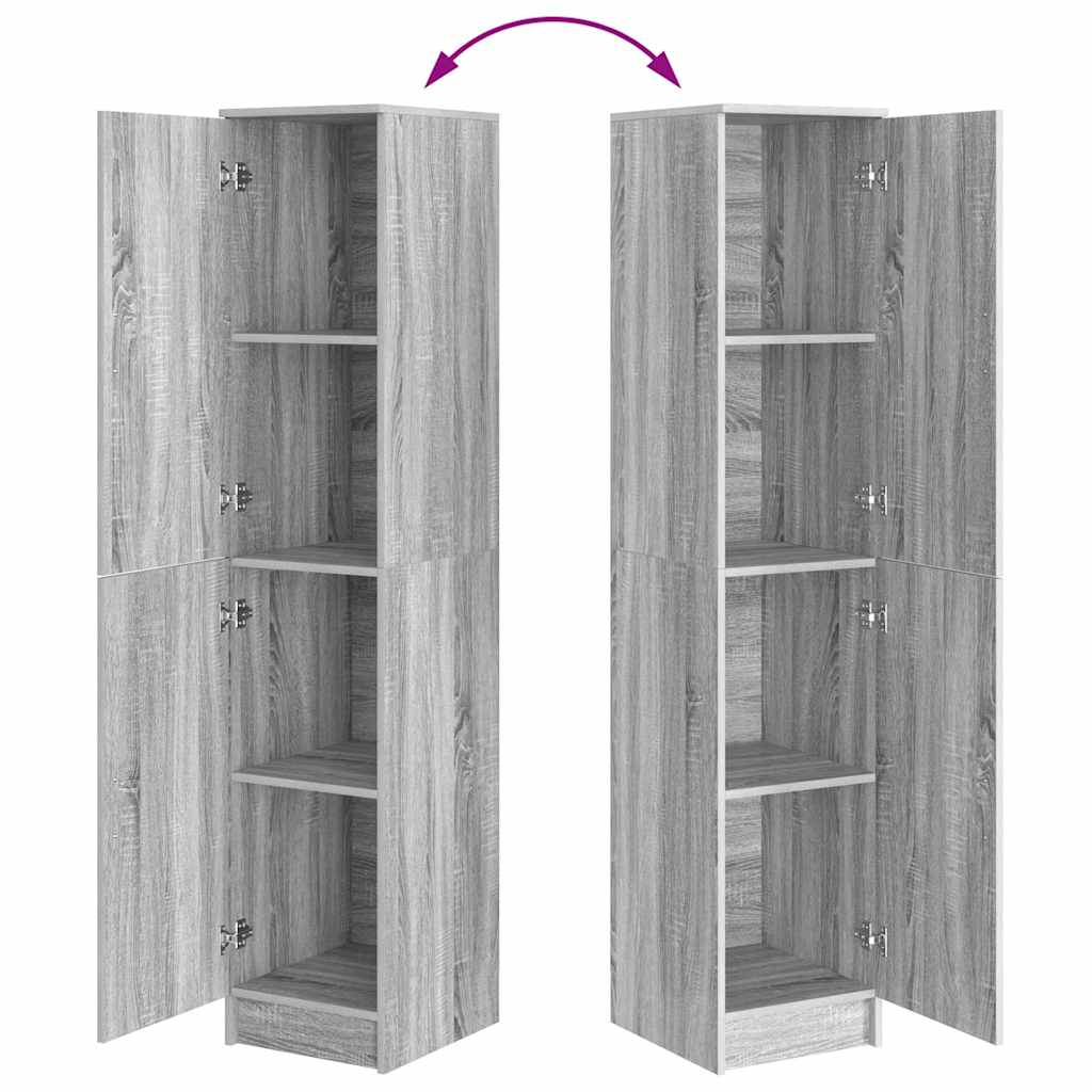 vidaXL Ψηλό Ντουλάπι Γκρι sonoma 35 x 39 x 168 εκ Επεξεργασμένο ξύλο
