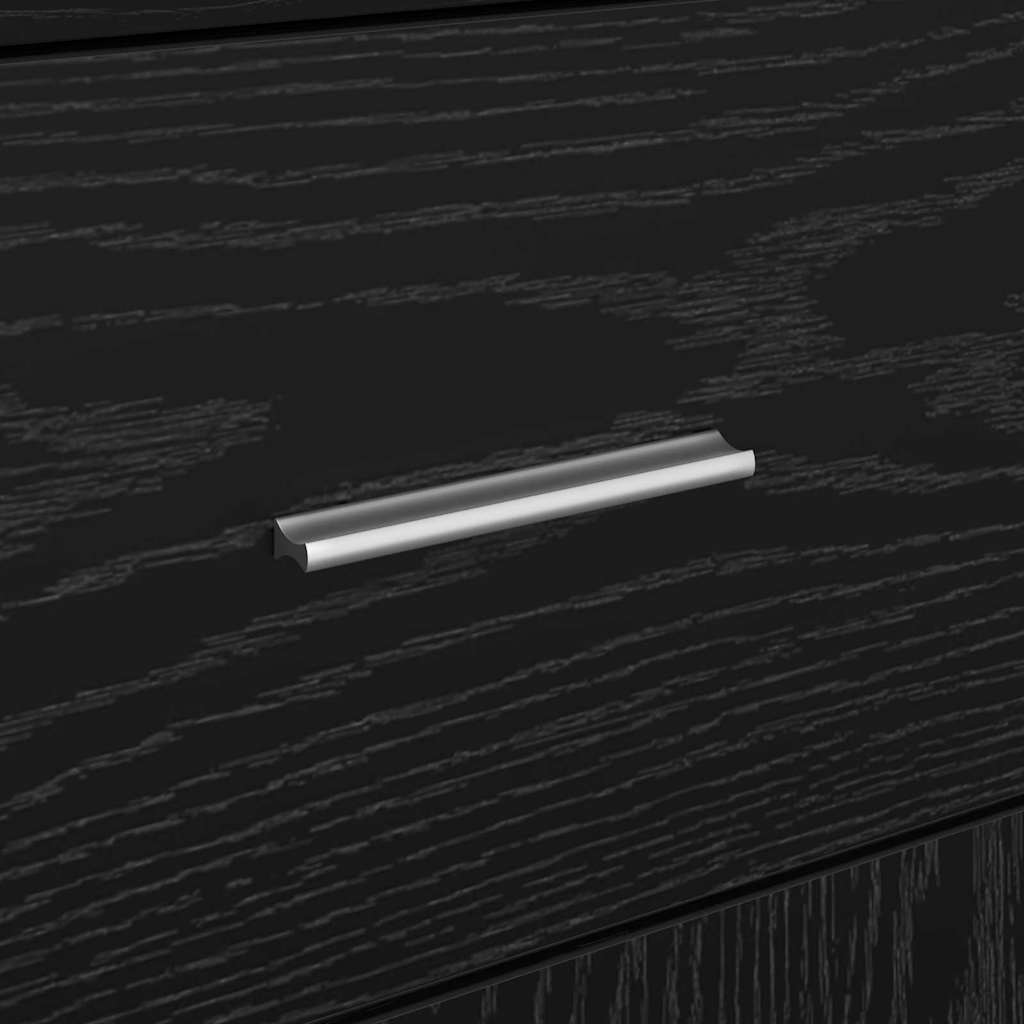 vidaXL Πλαϊνό γραφείο Μαύρη δρυς 38 x 34,5 x 75 εκ Επεξεργασμένο ξύλο