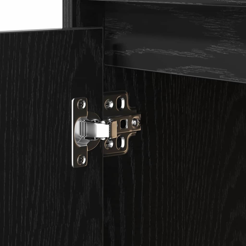 vidaXL Κομοδίνο με συρτάρι Μαύρο 50 x 34.5 x 50 εκ. Επεξεργασμένο ξύλο