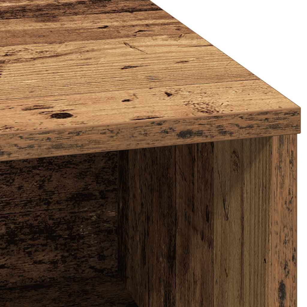 vidaXL Πλαϊνό Γραφείο με LED Παλιό Ξύλο 71 x 34.5 x 75 εκ.