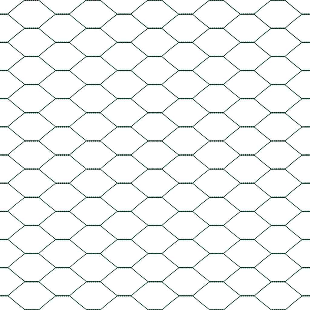 vidaXL Hexagon Fence Πράσινος 1x50 μ Χάλυβας