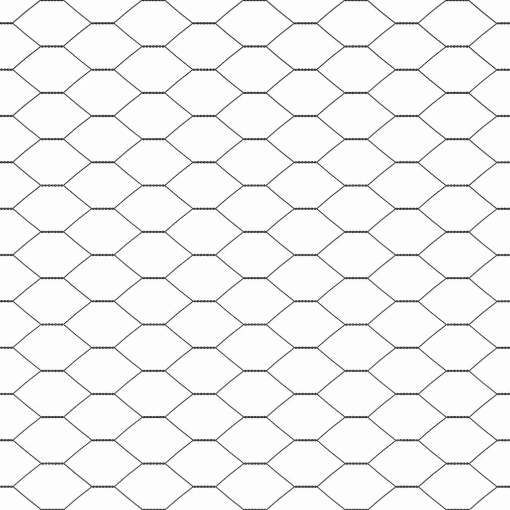 vidaXL Hexagon Fence Γκρι 1.6x100 m Χάλυβας
