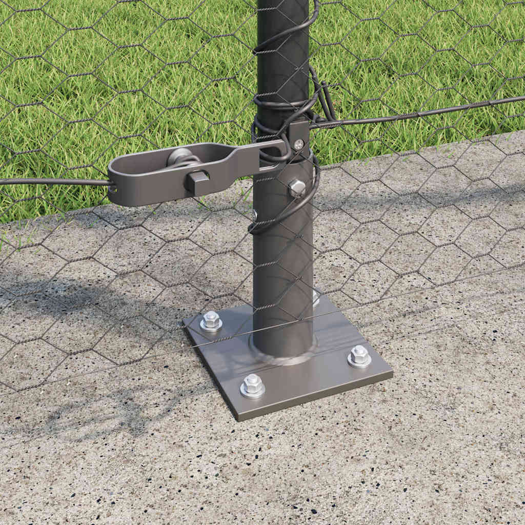 vidaXL Hexagon Fence Γκρι 1.6x100 m Χάλυβας
