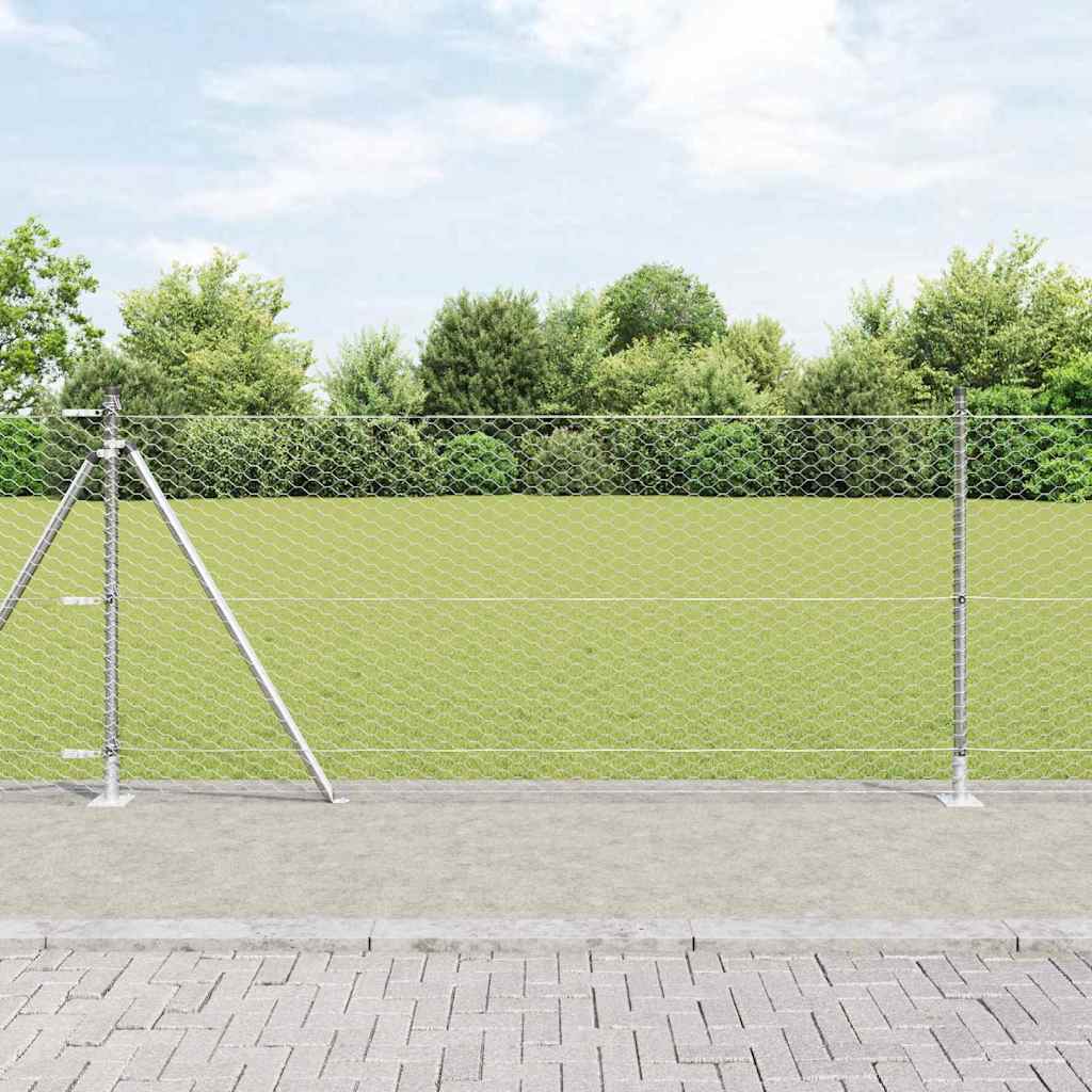 vidaXL Εξαγωνική Περίφραξη 1x10 μ Γαλβανισμένο Ατσάλι