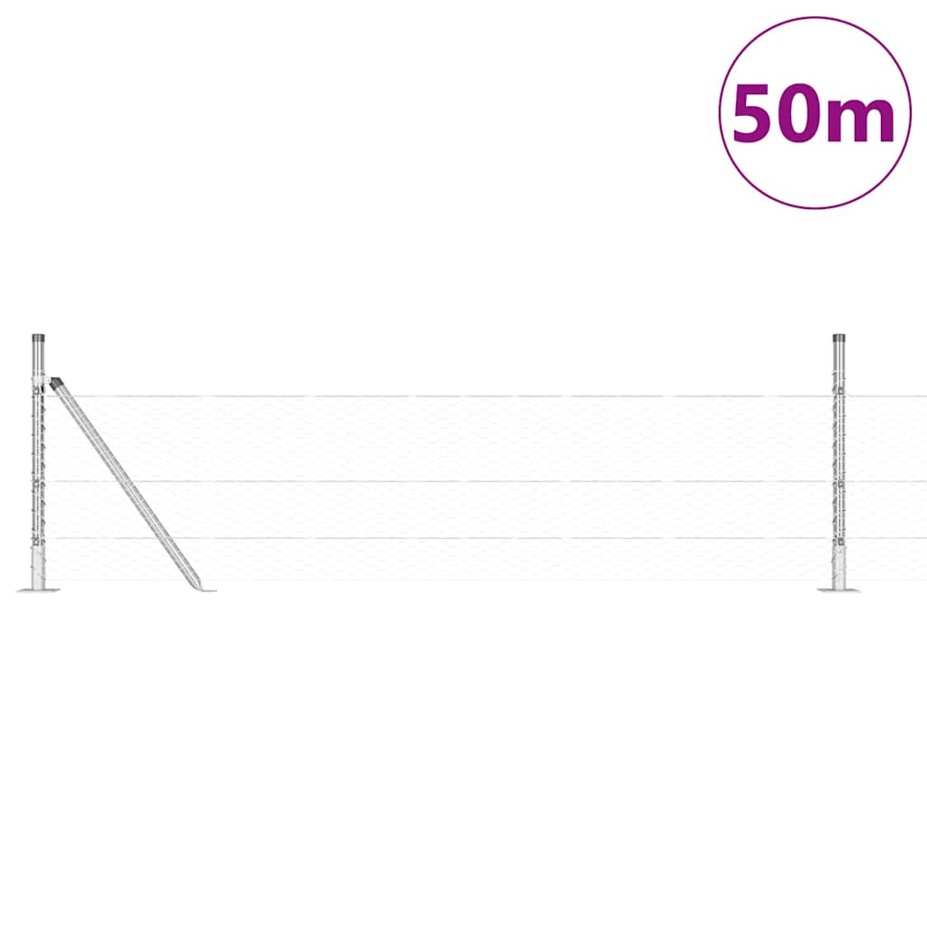 Γαλβανισμένο Ατσάλι Hexagon Φράγμα 0.5x50 m