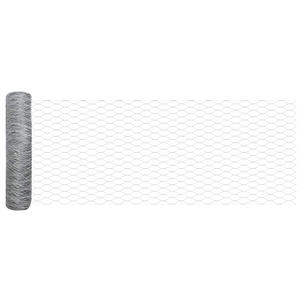 vidaXL Hexagon Φράχτης 0.5x50 μ Γαλβανισμένο Ατσάλι