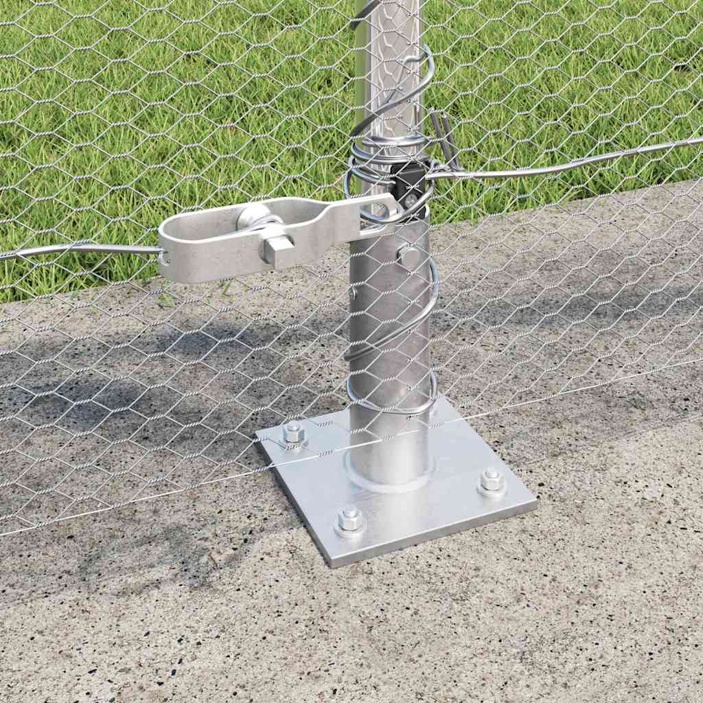 vidaXL Hexagon Fence 0,8x50 μ Γαλβανισμένος Χάλυβας