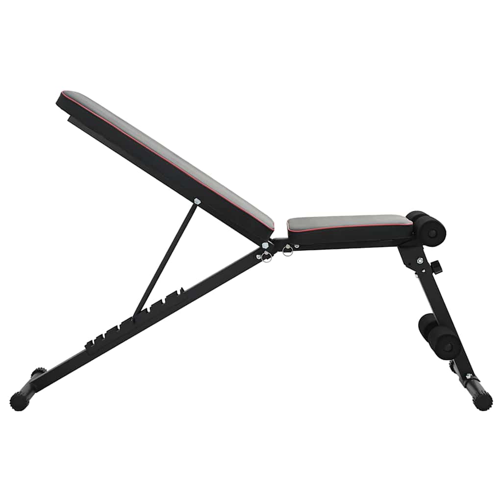vidaXL Πάγκος Βαρών Μαύρο 131 x 41 x 110 εκ. Ατσάλι