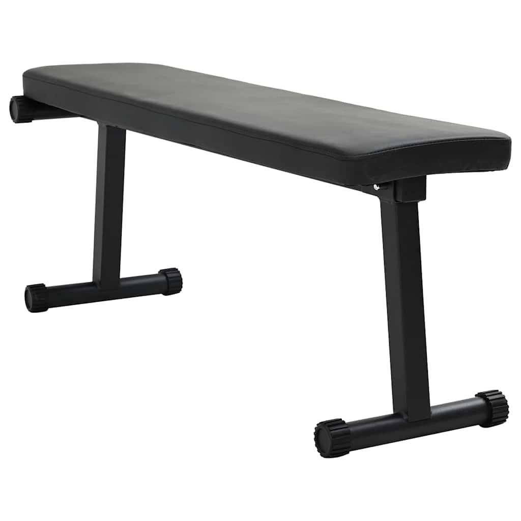 vidaXL Αναδιπλούμενος Πάγκος Βάρους Μαύρο 109 x 29 x 42 εκ. Ατσάλι