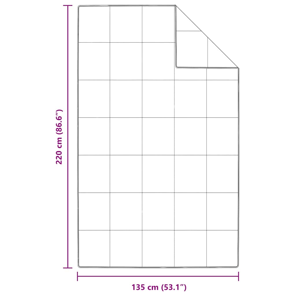 vidaXL Χειμερινό Παπλωματοθήκη Λευκό 135 x 220 εκ.