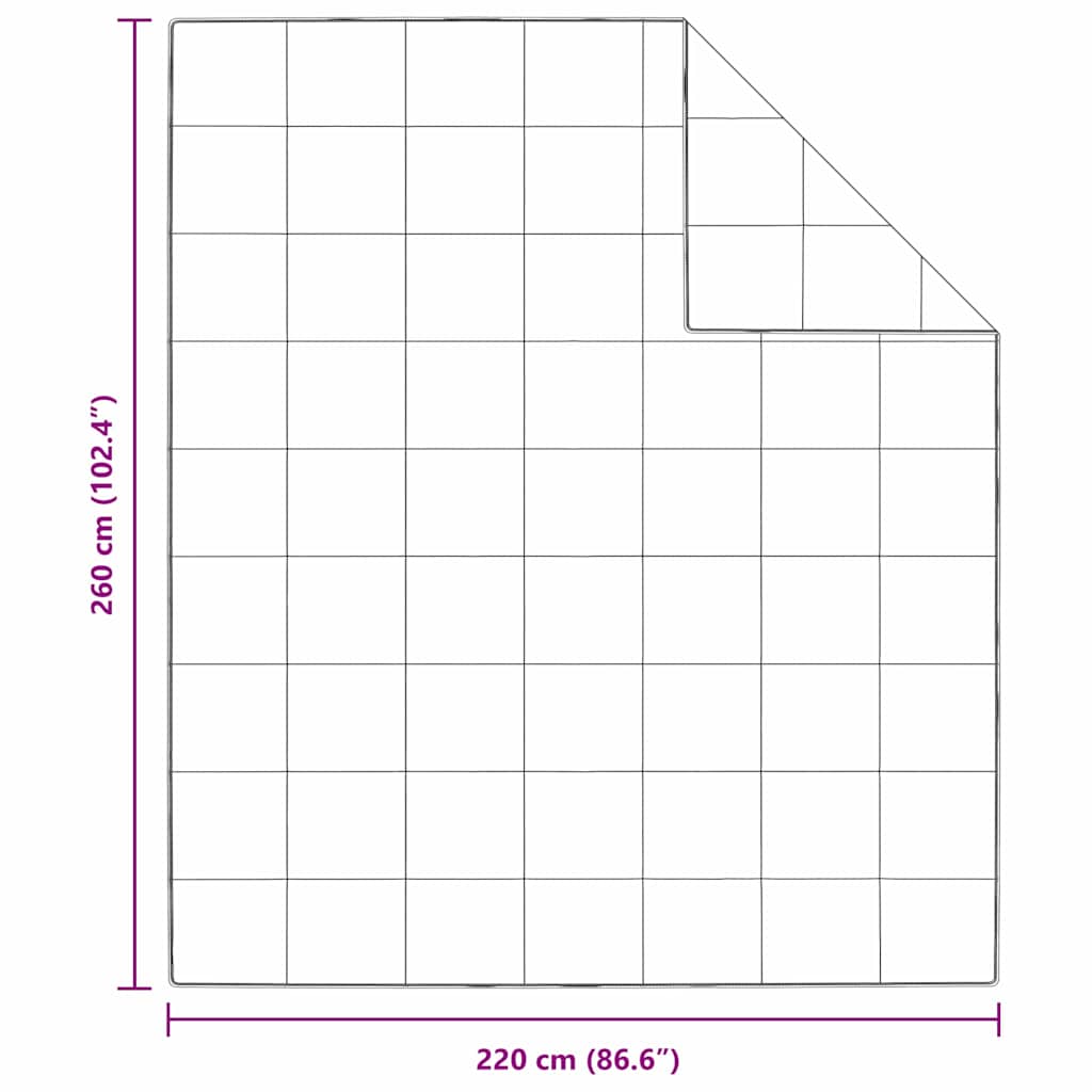 vidaXL Χειμερινό Παπλωματοθήκη Λευκό 260 x 220 εκ.