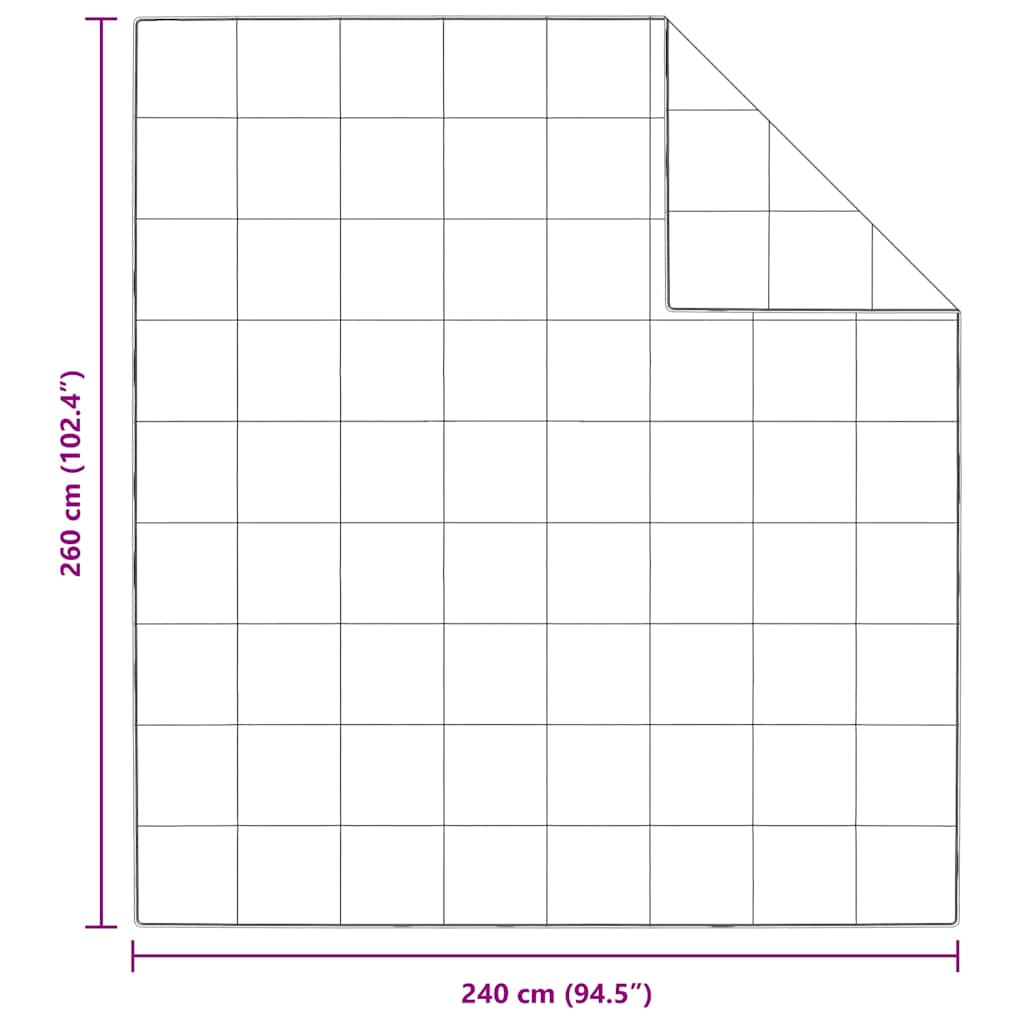 vidaXL Χειμερινό Παπλωματοθήκη Λευκό 240 x 260 εκ.