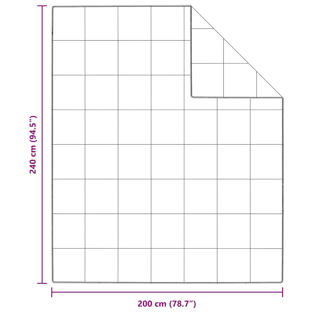 vidaXL Κουβέρτες & Κουβερλί Λευκό 240 x 200 εκ. Πούπουλο