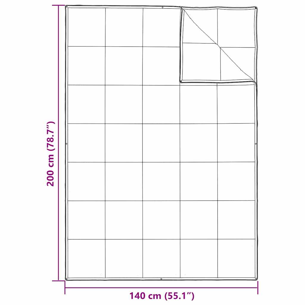 vidaXL Κουβέρτες & Πάπλωμα Λευκό 140 x 200 εκ Πούπουλο