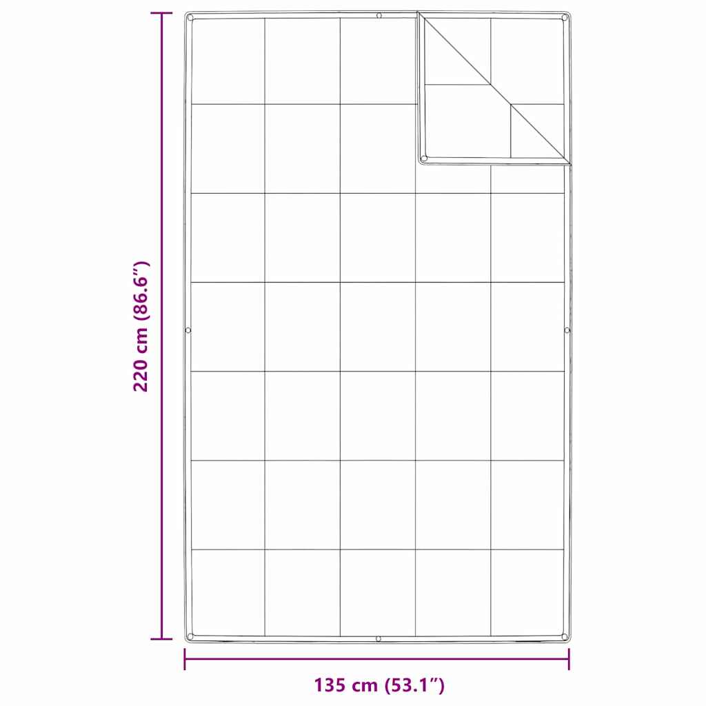 vidaXL Κουβέρτες & Πάπλωμα Λευκό 135 x 220 εκ. Πούπουλο