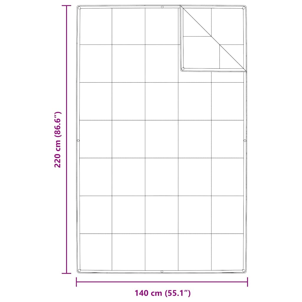 vidaXL Κουβέρτες & Πάπλωμα Λευκό 140 x 220 εκ. Πούπουλο