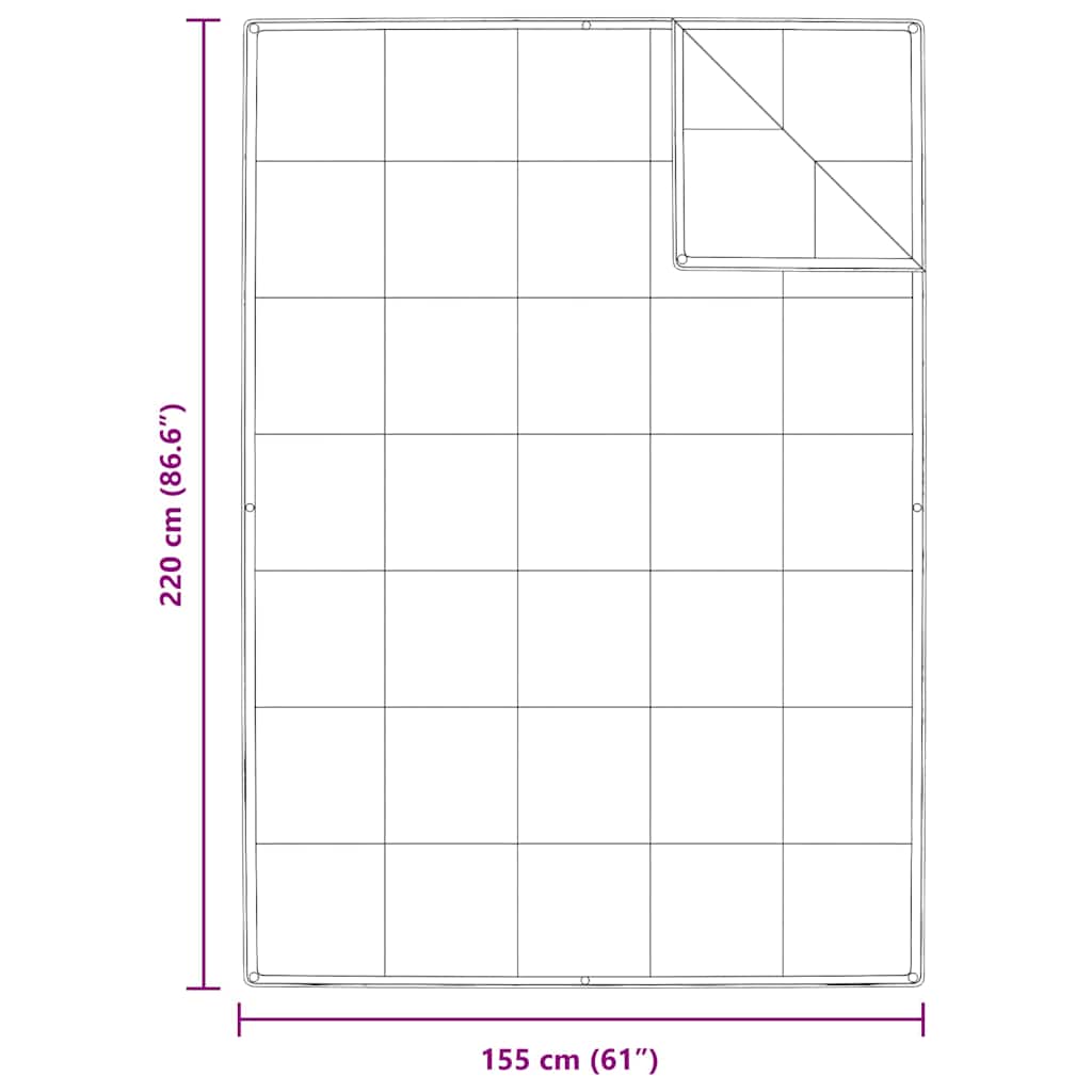vidaXL Κουβέρτες & Πάπλωμα Λευκό 155 x 220 εκ. Πούπουλο