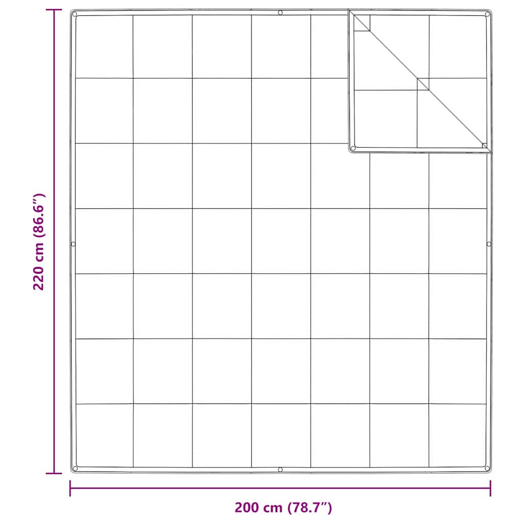vidaXL Κουβέρτες & Πάπλωμα Λευκό 200 x 220 εκ. Πούπουλο