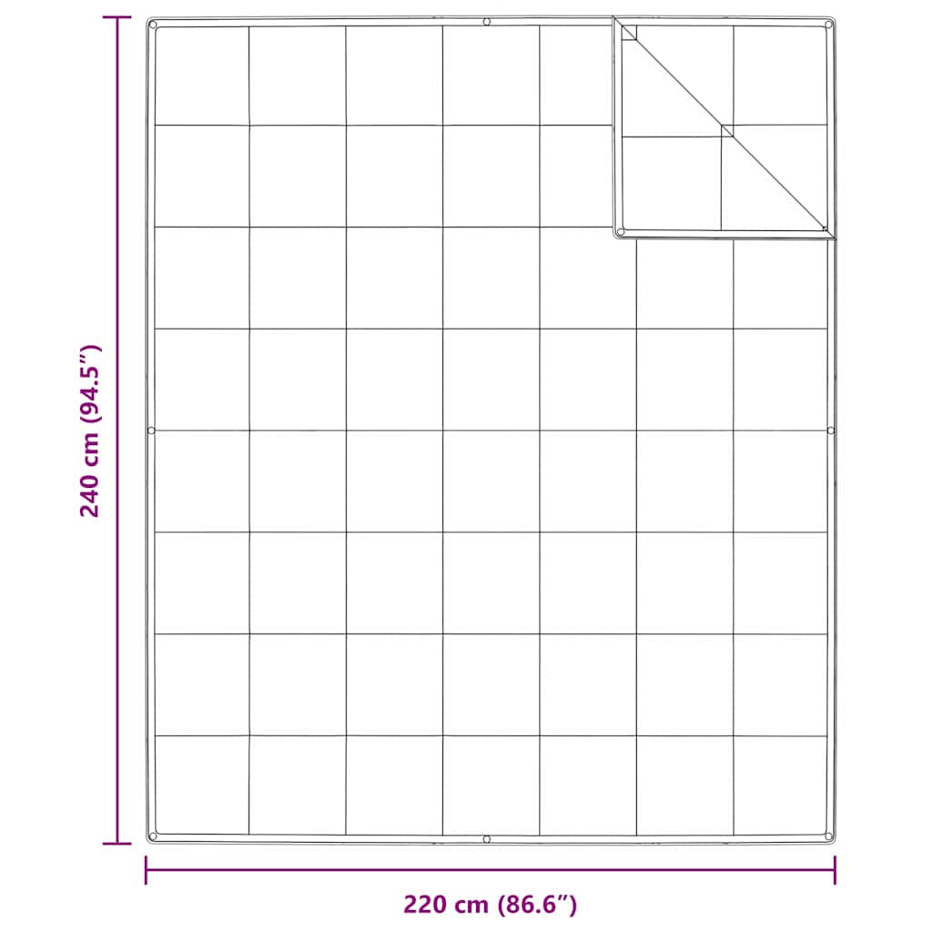 vidaXL Κουβέρτες & Πάπλωμα Λευκό 240 x 220 εκ. Πούπουλο