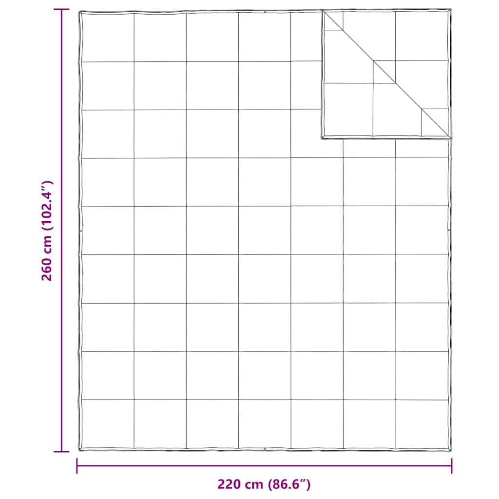 vidaXL Κουβέρτες & Πάπλωμα Λευκό 260 x 220 εκ. Πούπουλο