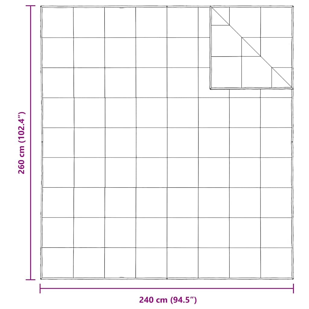 vidaXL Κουβέρτες & Πάπλωμα Λευκό 240 x 260 εκ. Πούπουλο