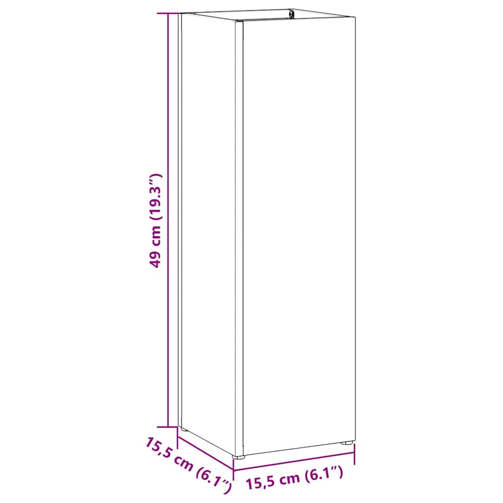 vidaXL Βάση ομπρέλας βροχής Λευκό 15,5 x 15,5 x 49 εκ Ατσάλι