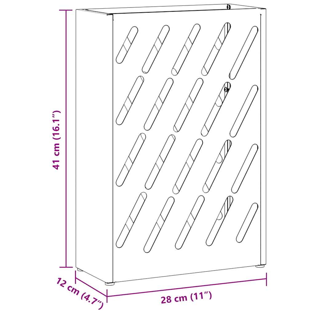vidaXL Βάση ομπρέλας βροχής Λευκό 28 x 12 x 41 εκ Ατσάλι