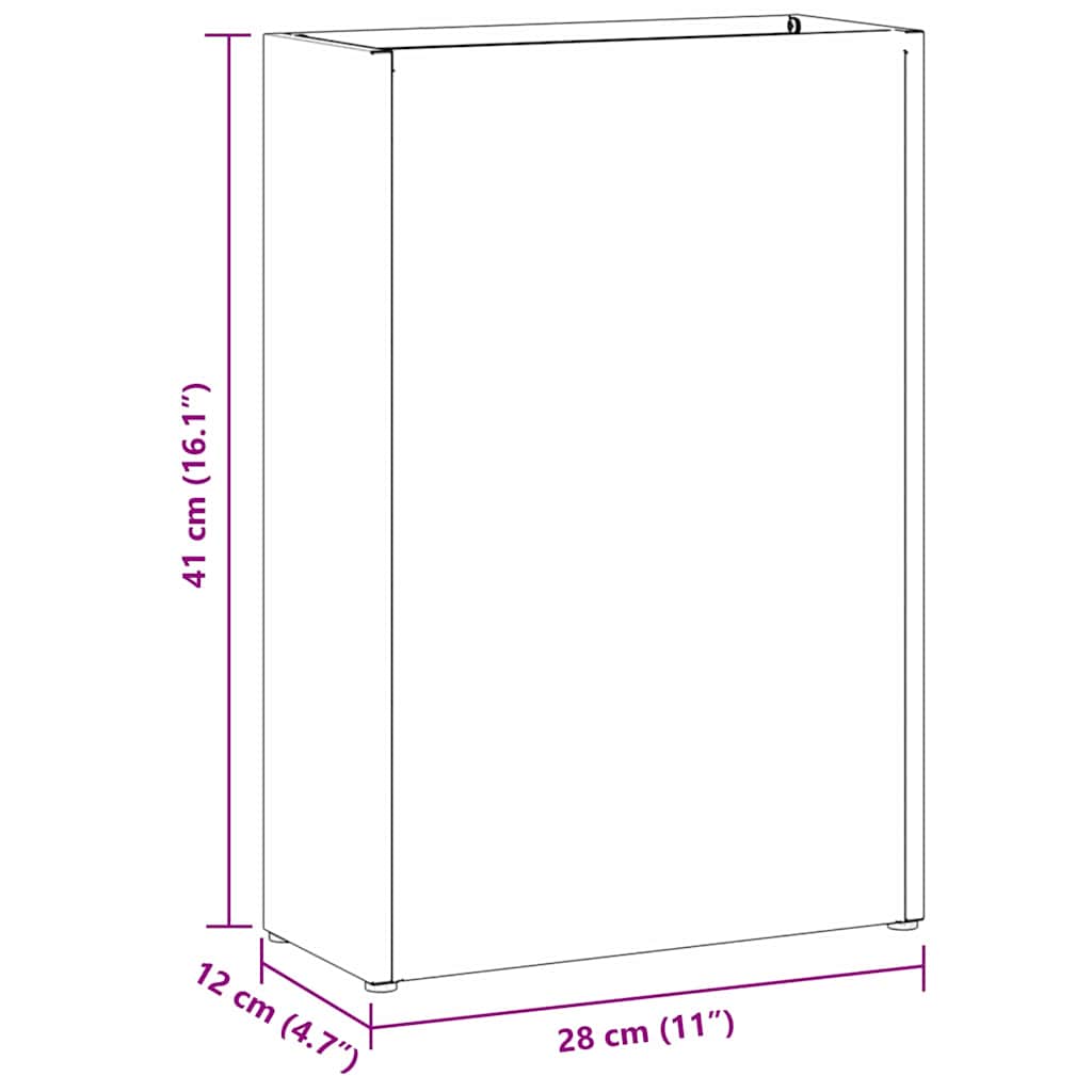 vidaXL Βάση ομπρέλας βροχής Ανθρακί 28 x 12 x 41 εκ Ατσάλι