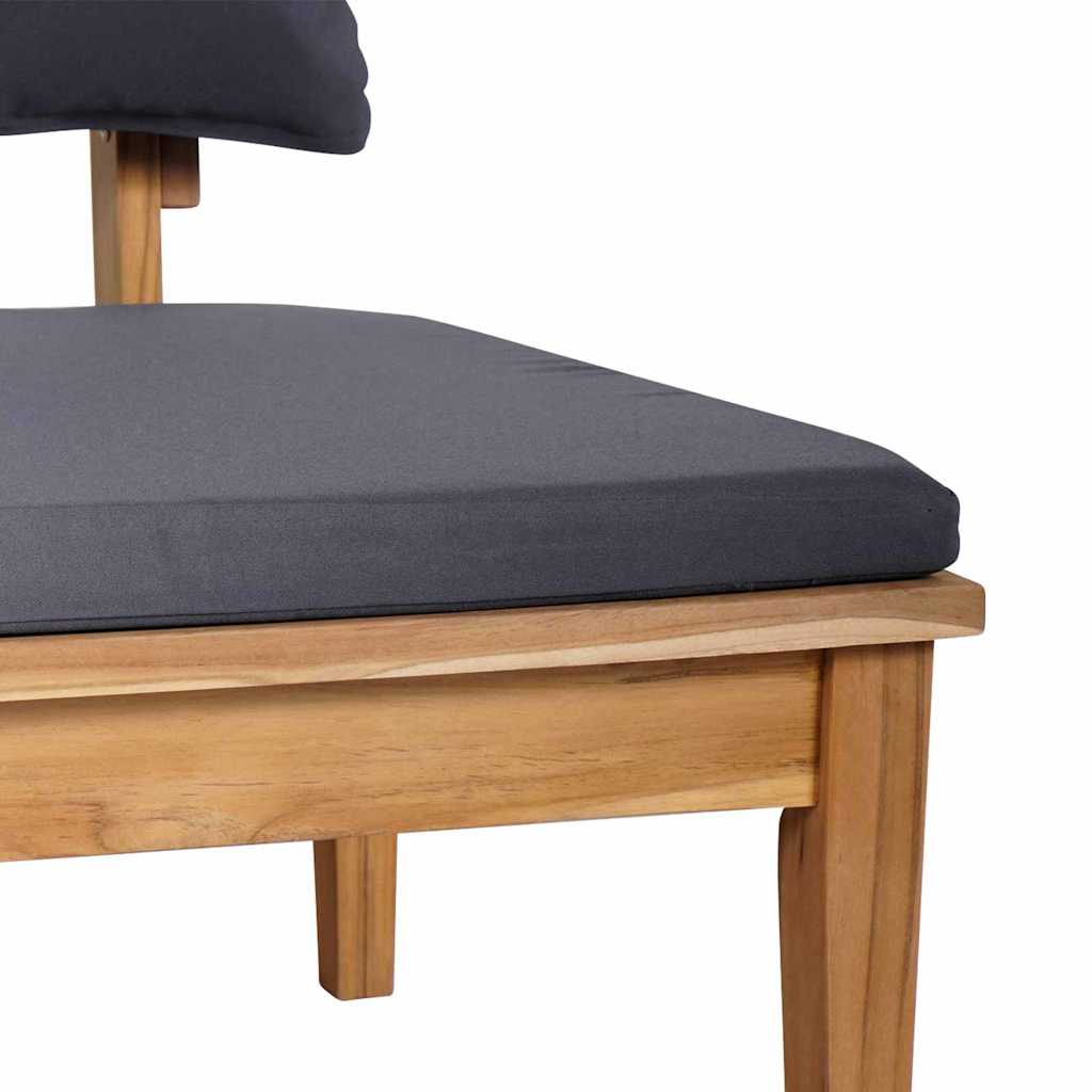 vidaXL Παγκάκι κήπου 2 pcs Καφέ Μασίφ ξύλο teak