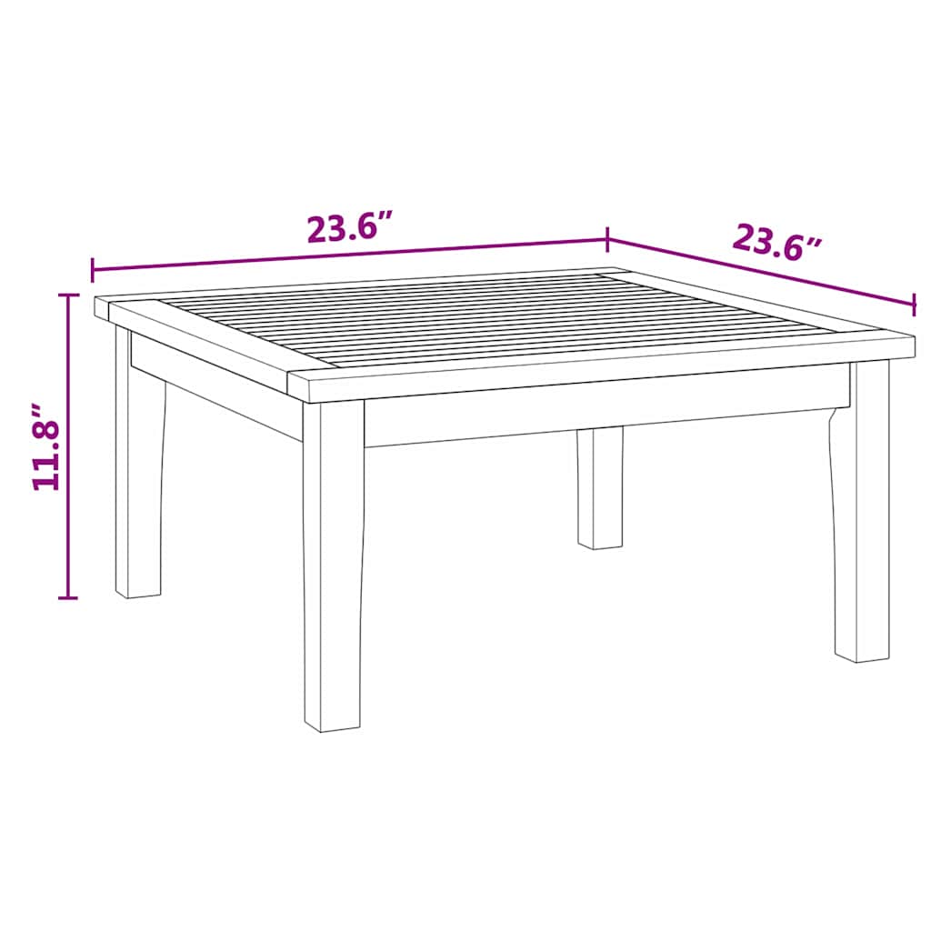 vidaXL Τραπέζι Κήπου Καφέ Μασίφ ξύλο teak
