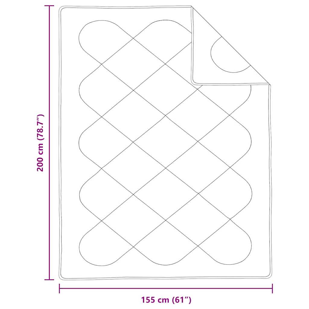 vidaXL Κουβέρτες & Κουβέρτες Λευκό 155 x 200 εκ. Μικροΐνες