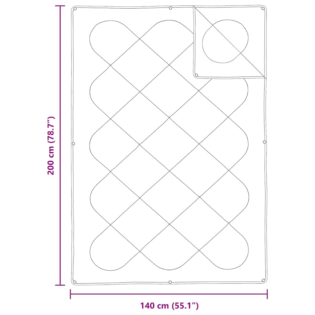 vidaXL Κουβέρτες & Κουβέρτες Λευκό 140 x 200 εκ Μικροΐνες