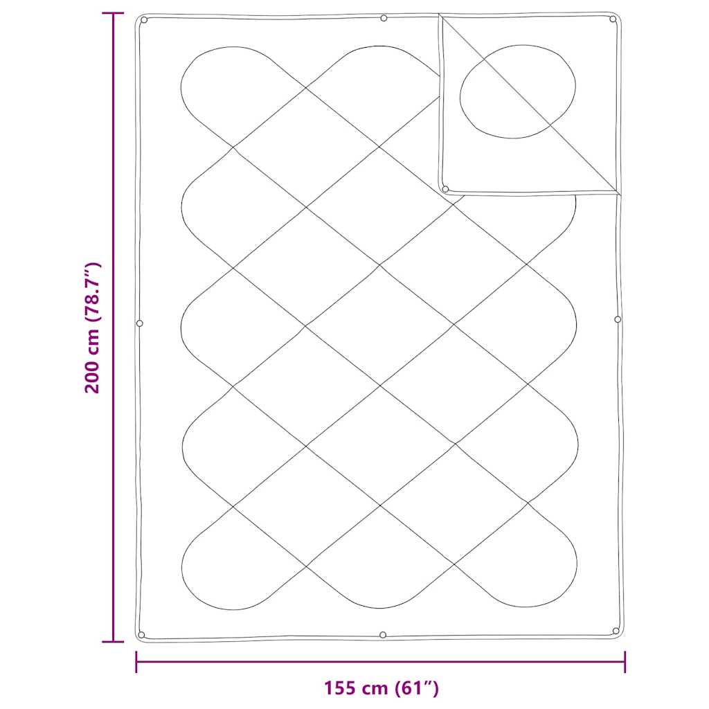 vidaXL Κουβέρτες & Κουβέρτες Λευκό 155 x 200 εκ. Μικροΐνες