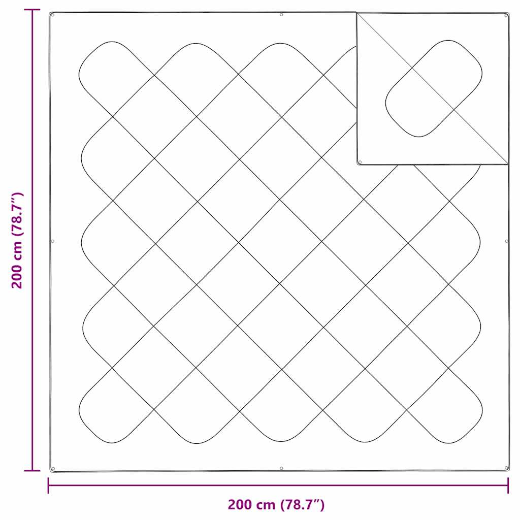 vidaXL Κουβέρτες & Κουβέρτες Λευκό 200 x 200 εκ Μικροΐνες