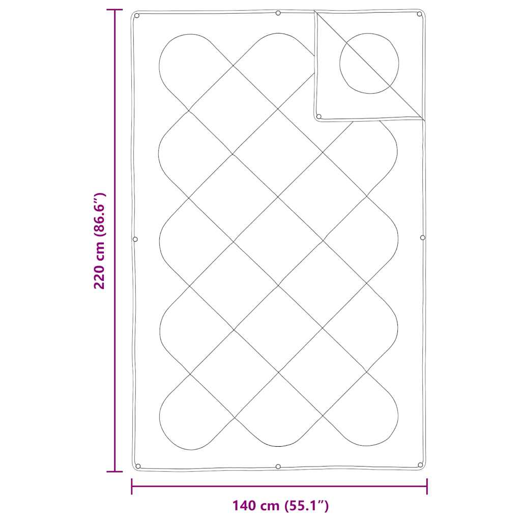 vidaXL Κουβέρτες & Κουβέρτες Λευκό 140 x 220 εκ. Μικροΐνες