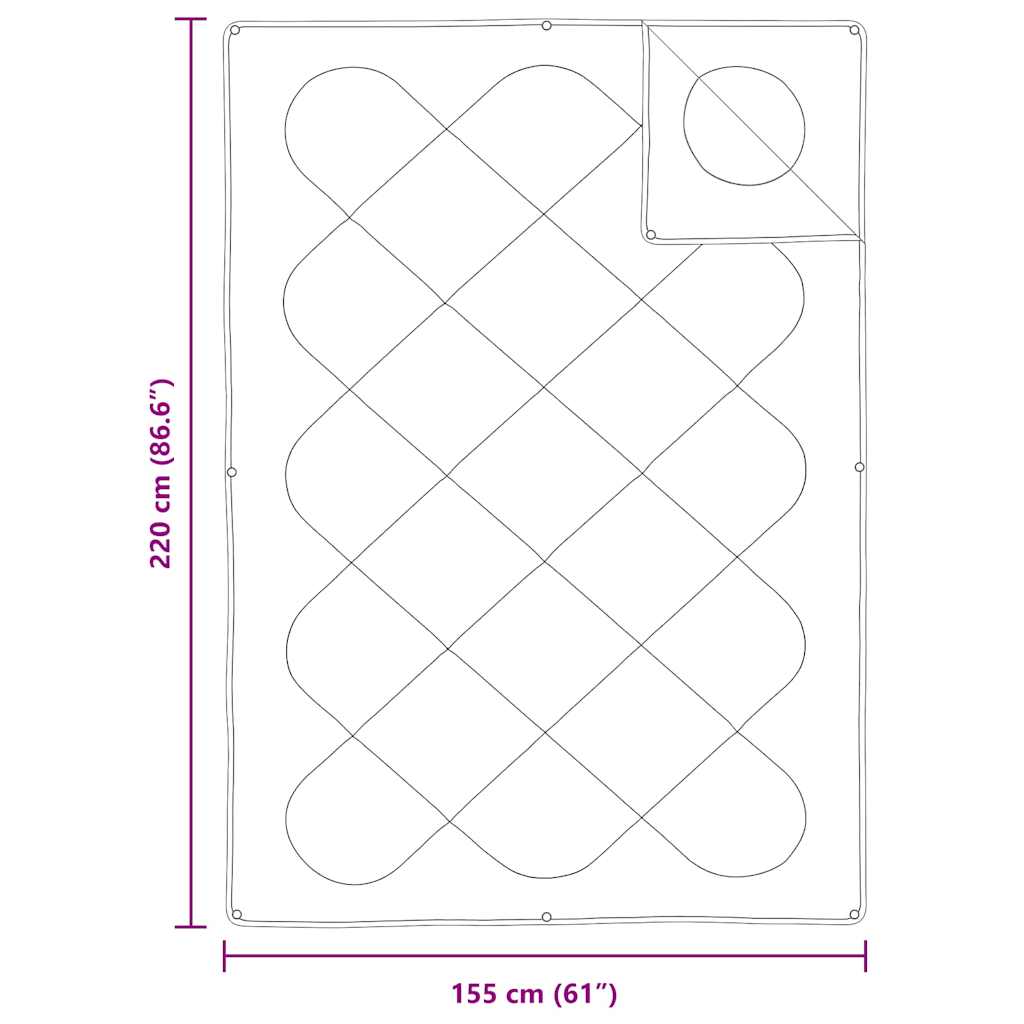 vidaXL Κουβέρτες & Κουβέρτες Λευκό 155 x 220 εκ. Μικροΐνες