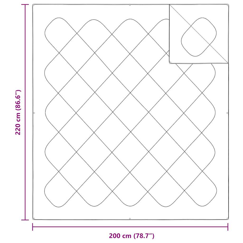vidaXL Κουβέρτες & Κουβέρτες Λευκό 200 x 220 εκ. Μικροΐνες