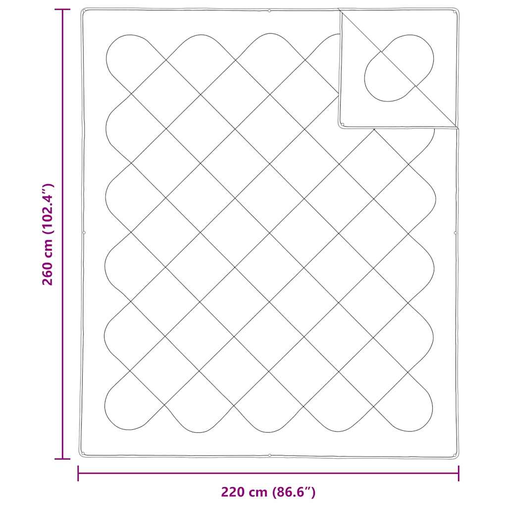 vidaXL Κουβέρτες & Κουβέρτες Λευκό 260 x 220 εκ. Μικροΐνες