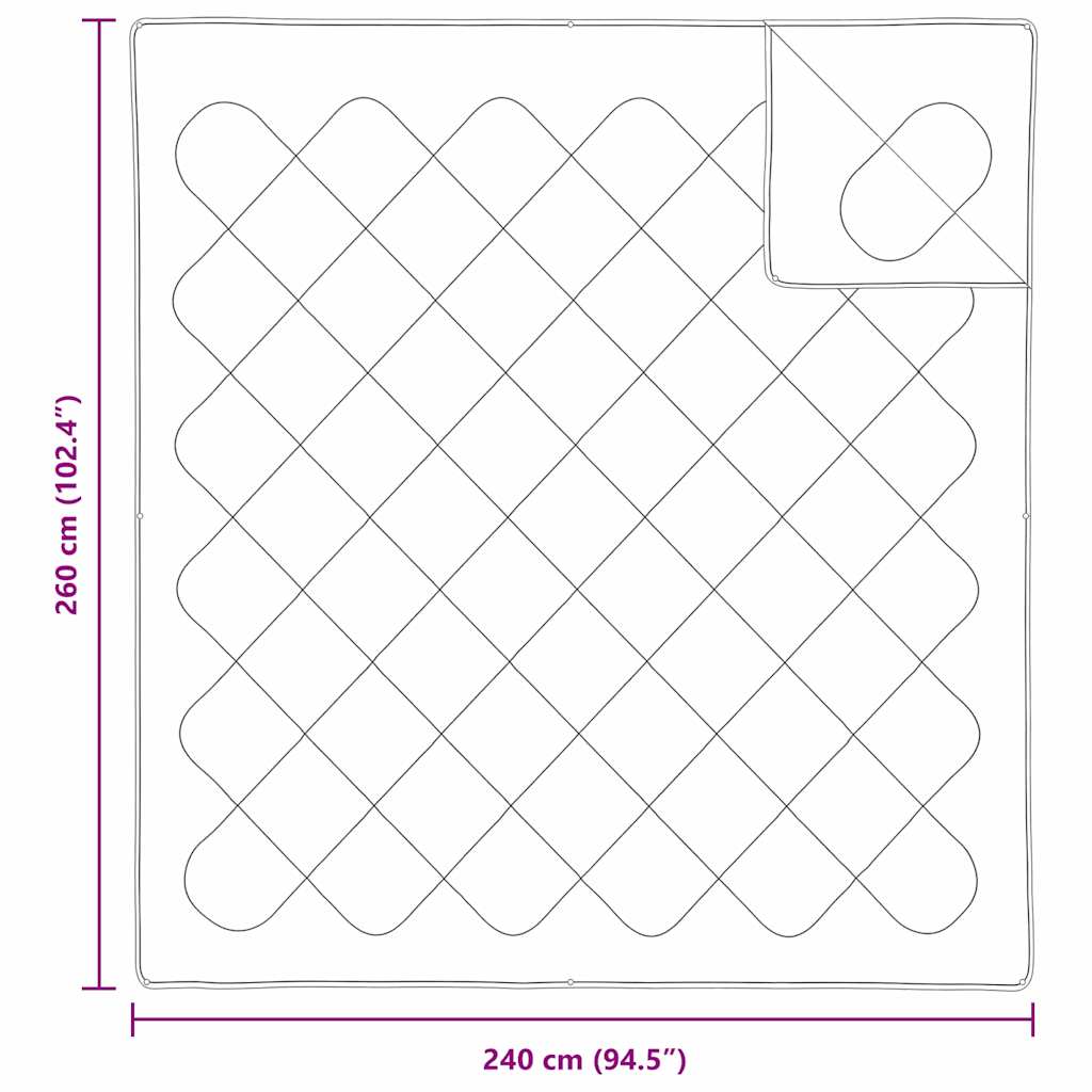 vidaXL Κουβέρτες & Κουβέρτες Λευκό 240 x 260 εκ. Μικροΐνες