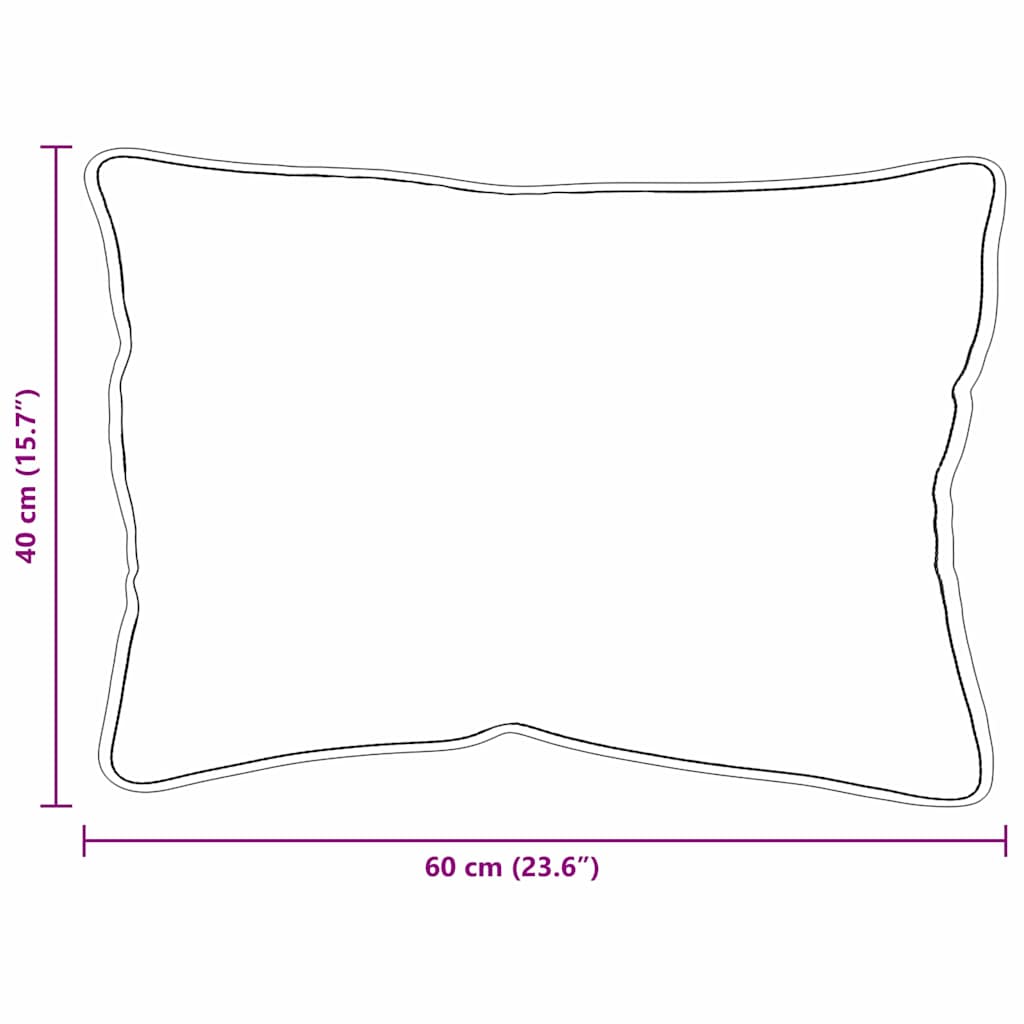 vidaXL Μαξιλάρι 60 x 40 x 20 εκ. Πολυεστέρας Λευκό