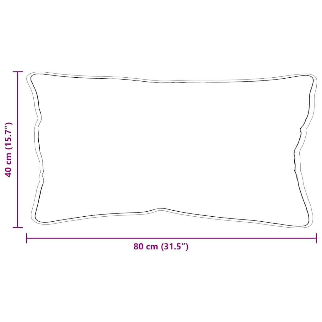 vidaXL Μαξιλάρι 80 x 40 x 20 εκ Πολυεστέρας Λευκό