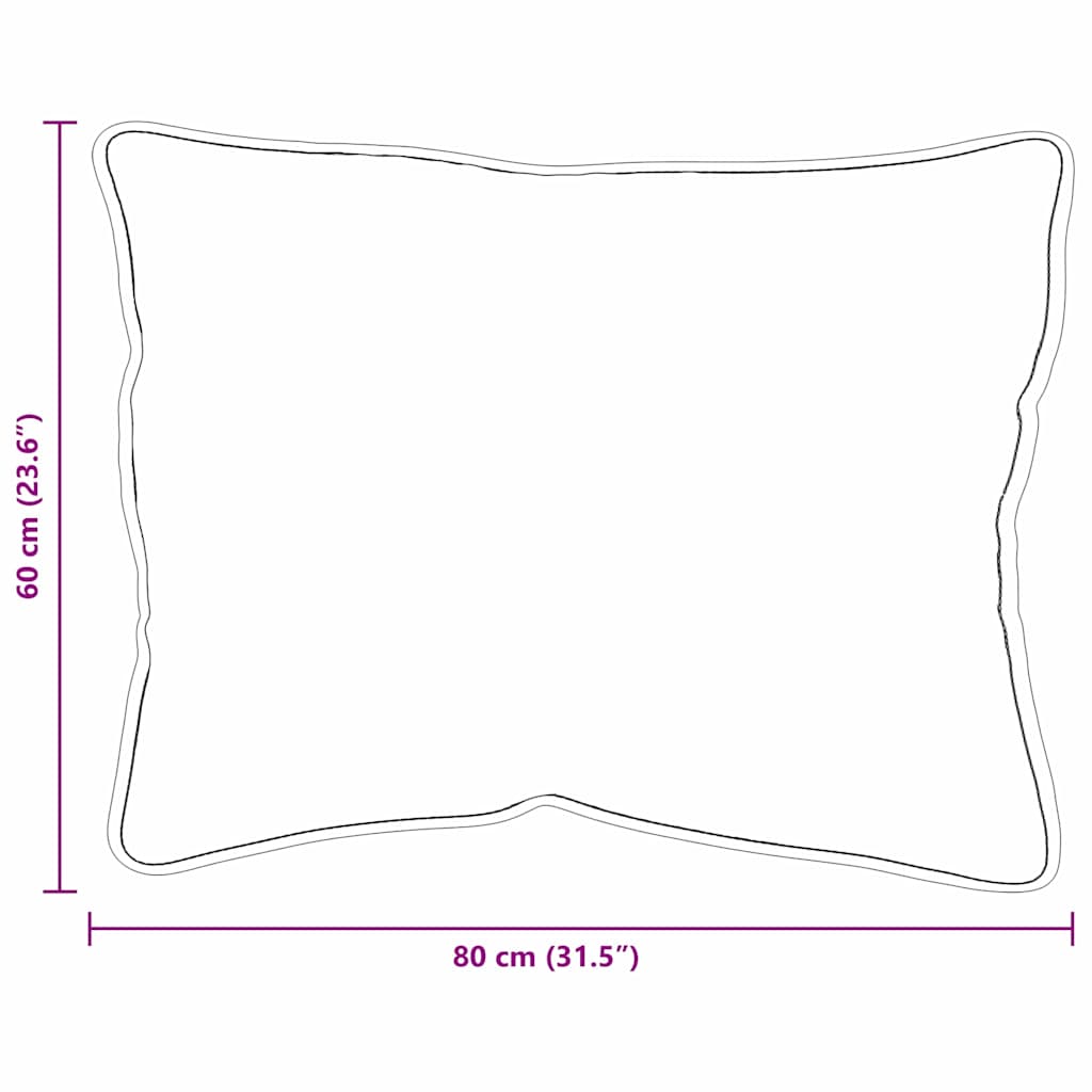 vidaXL Μαξιλάρια 2 pcs Λευκό 60 x 80 cm 85gsm 100% πολυεστέρας