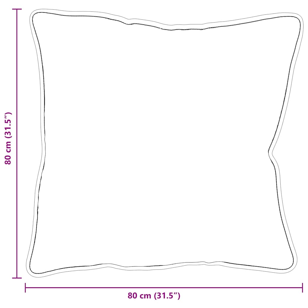 vidaXL Μαξιλάρι 2 τμχ. 80 x 80 x 20 cm Πολυεστέρας Λευκό