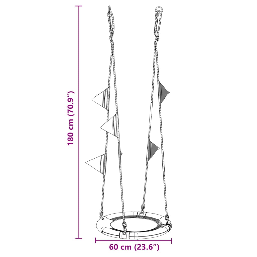 vidaXL Κούνια φωλιά Μπλε 60 x 60 x 180 εκ Πολυεστέρας