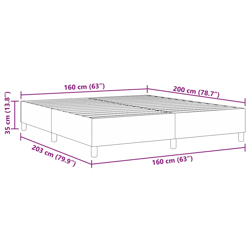 vidaXL Κρεβάτι με ελατήριο Μπλε 160x200 εκ. από Κορντούρα