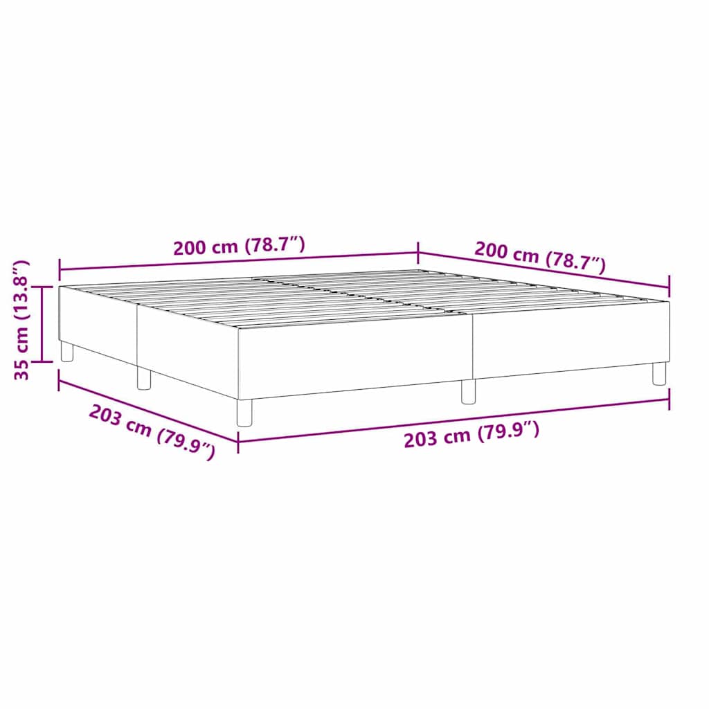 vidaXL Κρεβάτι με ελατήρια Μπλε 200 x 200 cm Βελούδο